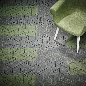 Ковровая плитка Flotex Triad planks 131003 Green фото 3 | FLOORDEALER